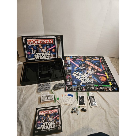 Monopoly Star Wars 40th Anniversary Special Edition Game COMPLETE - Picture 2 of 9